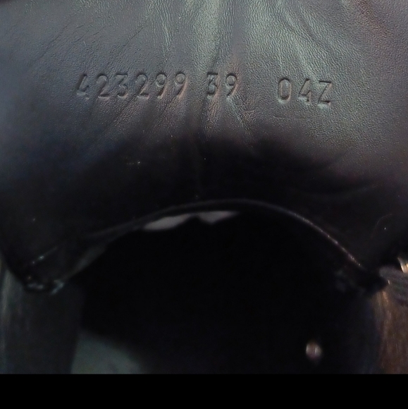 Gucci Black Leather Women's High Top Sneakers Lace Boots Silver Logo EURO 39 - Picture 6 of 8